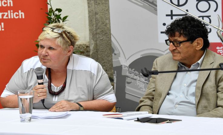 Karin Fleischanderl mit Robert Schindel Foto: Peter Kainrath