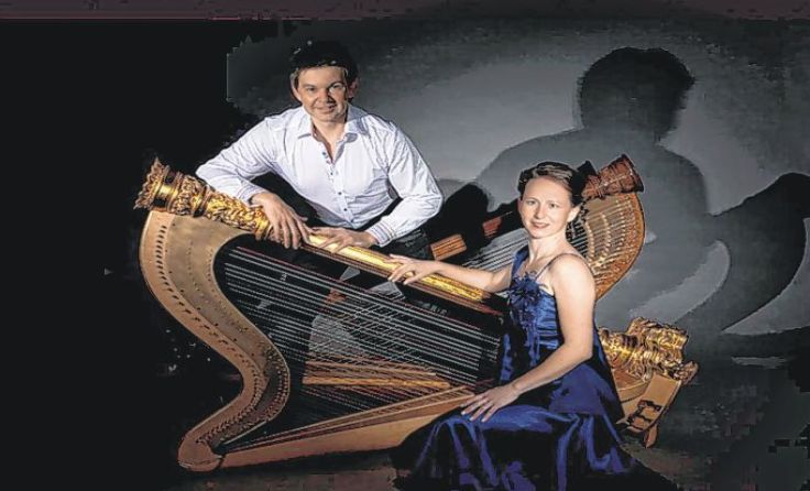 Die „Virtuosen Harfenisten" spielen beim Auftaktkonzert. Foto: Karlinger, Rifesser