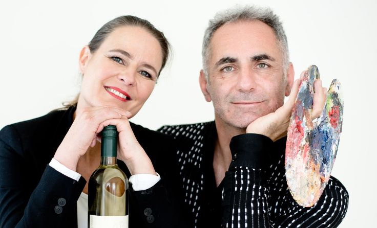 Unternehmerin Susanne Döberl mit Künstler Hapé Schreiberhuber Foto: styraburg