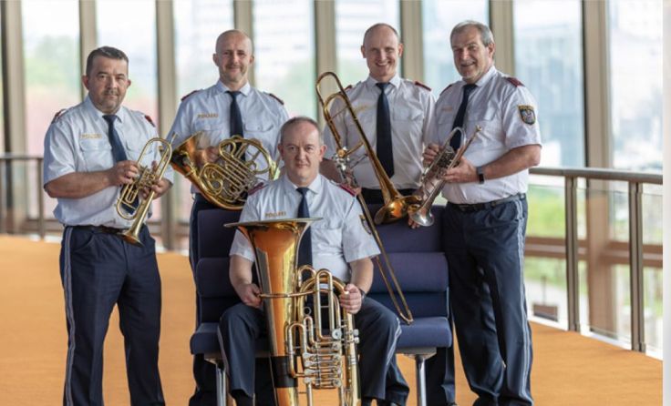 Das Brassquintett der Linzer Polizeimusik Foto: Polizeimusik Linz