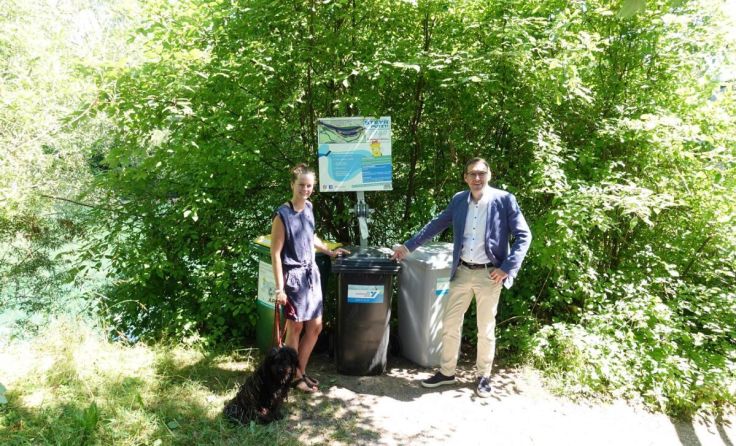 Abfallberaterin Katharina Freiberger (Stadtbetriebe) mit Vzbgm. Markus Vogl (Foto: SBS)
