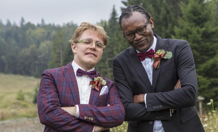 Patrick Dunst (links) begleitet Fiston Mwanza Mujila nach Steyr. (Foto: Peter Purgar)
