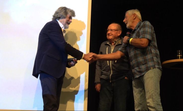 Reinhold Messner mit Reinhard Streif (re.) und Willi Bauer (Mi.) (Foto: privat)