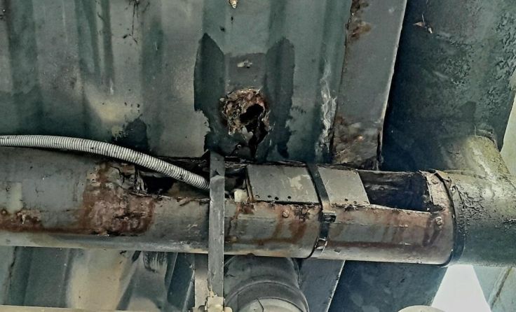 Rost an Fußgängerübergang sorgt für Verunsicherung bei Steyrer Bürgern (Foto: privat)