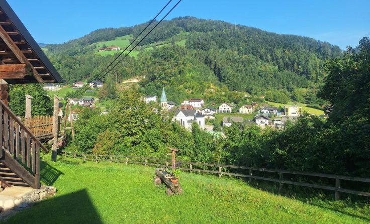 Ausblick vom Holzknechtmuseum in den Reichraminger Ortskern (Foto: Christian Hofer)