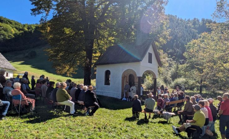Messe bei der Rosaliakapelle im malerischen Bodinggraben (Foto: ÖBf)