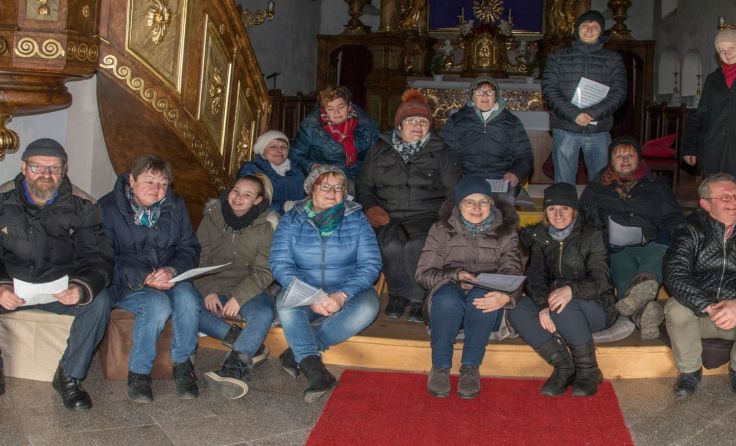 Der Kirchenchor der Pfarre Obermeisling probt schon fleißig für die Uraufführung.