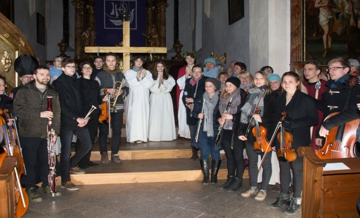 Ein Bild von der Uraufführung in der Meislinger Pfarrkirche