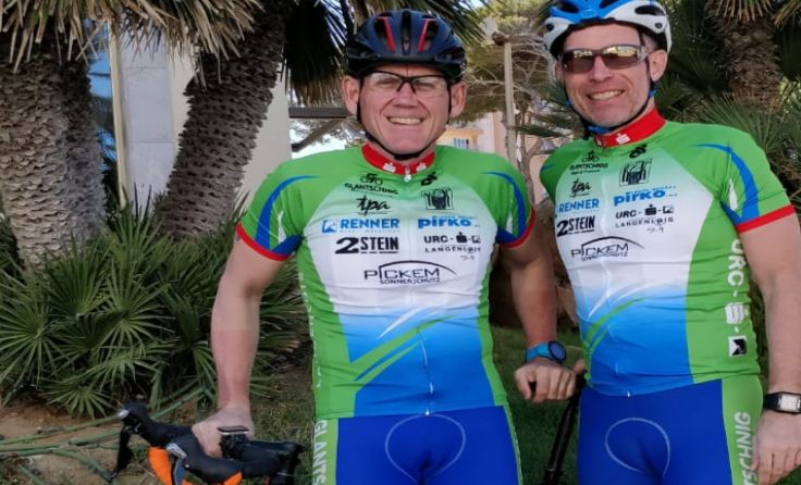 Christian Sinek und Erwin Kazmirski (v. l.) beim Training auf Mallorca. Foto: zVG