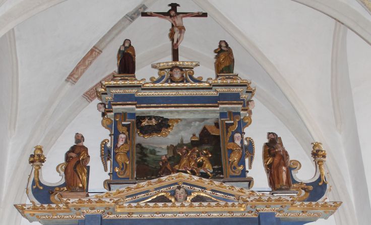 Der kostbare "Mauterner Altar", der komplett aus Holz geschnitzt ist. Foto: Brandt