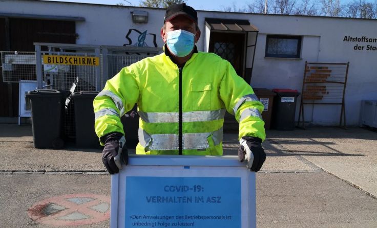 Für Mitarbeiter und Kunden des Kremser ASZ gelten strenge Schutzmaßnahmen. Foto: Stadt Krems