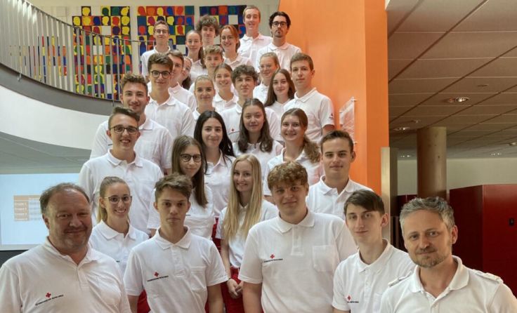Die Jung-Sanitäter nach Abschluss der Sommerakademie (Foto: OÖRK_BSTPerg)