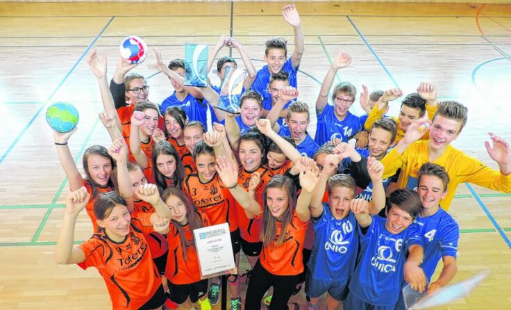 Die Eferding Schulhandballer. 