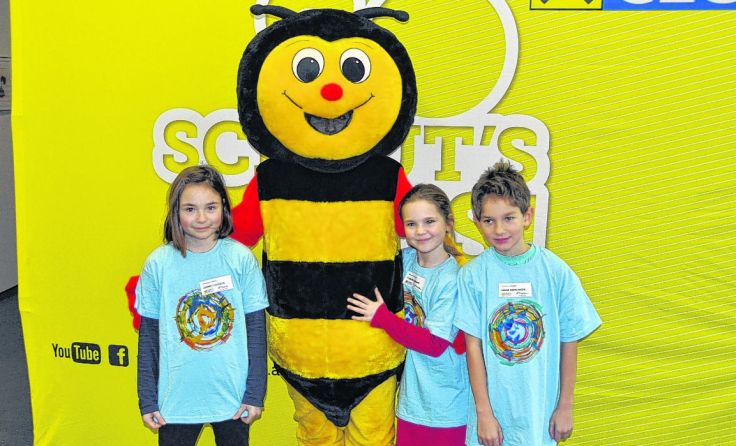 Das Siegerteam aus Stroheim: Leonie, Paulina und Jakob (v. l.)