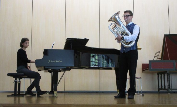 Florian Lindinger, begleitet von Barbara Gaiswinkler am Klavier. Foto: Lindinger