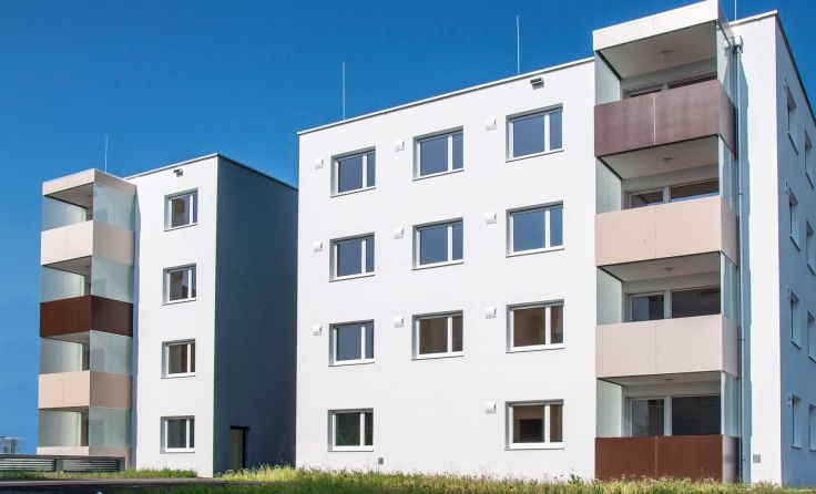 Die Wohnungsschlüsseln für diese Stadtvilla wurden an die neuen Mieter übergeben. Foto: GIWOG