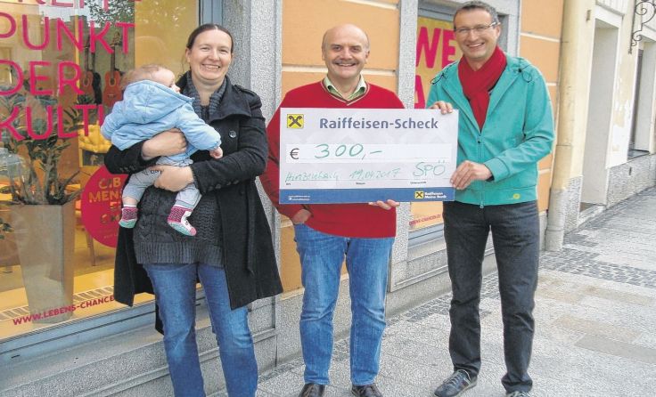 V. l.: Eva Fohringer mit Sohn Richard, Georg Kreinecker und Fred Edlinger