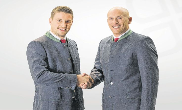Handschlagqualität: Alfred Sandmayr und Gregor Dietachmayr Foto: Pöttinger