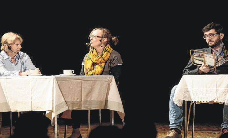 Bei der Startveranstaltung wurde ein Sketch aufgeführt. Foto: Klaus Linzner 