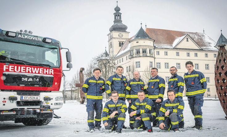 Das neue Kommando der FF Alkoven Foto: Hermann Kollinger
