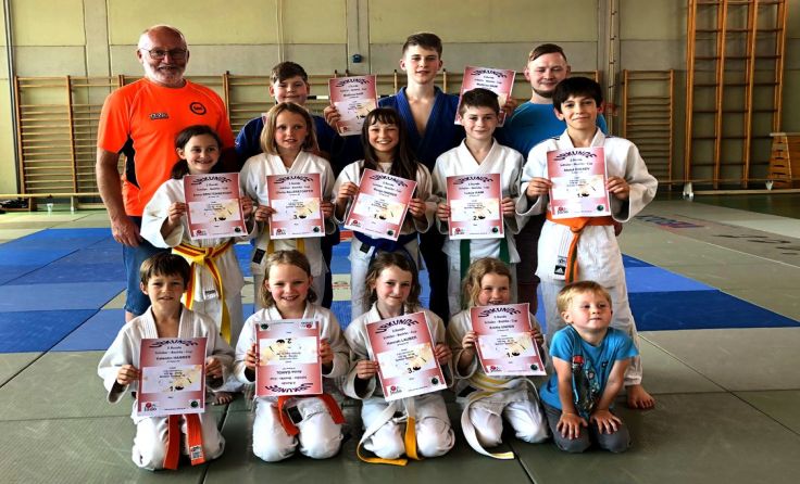 Die Judokas des JZ Rapso Linz/OÖ mit Trainer Günther Brandtner Foto: JZ Rapso 