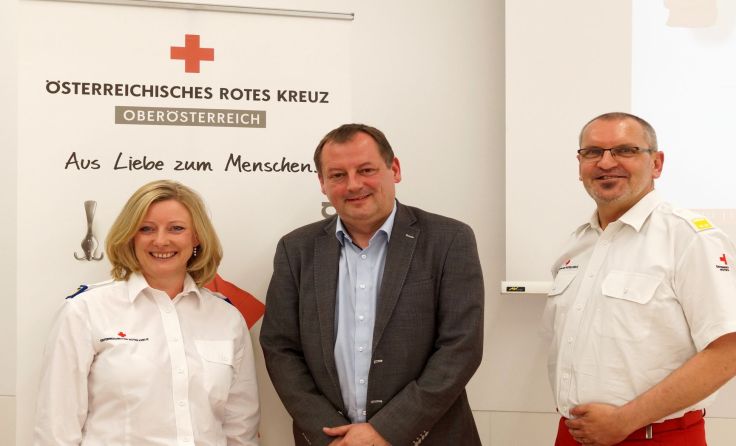 V. l.: Schwinghammer, Dempfer, Puttinger Foto: Rotes Kreuz