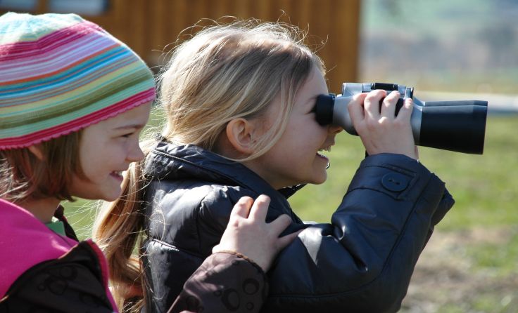 Kinder erforschen den Naturpark. Foto: Naturpark