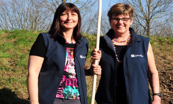 Die Wegbegleiterinnen Siglinde Hollnsteiner (l.) und Maria Baumgartner Foto: kfb oö