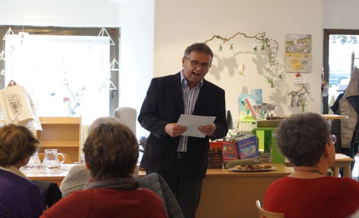 Horst Pühinger zu Gast in der Stadtbücherei Eferding. Foto: Elisabeth Ammer