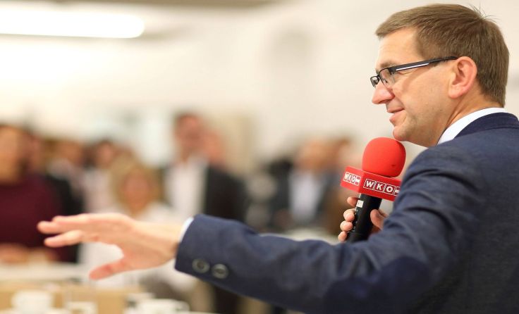 LR Markus Achleitner beim Business-Frühstück. Foto: Land OÖ