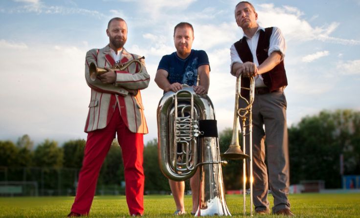 Die Stars von Mnozil Brass - Wieder, Gansch und Paul - treten als Trio auf. Foto: Roman Rindberger