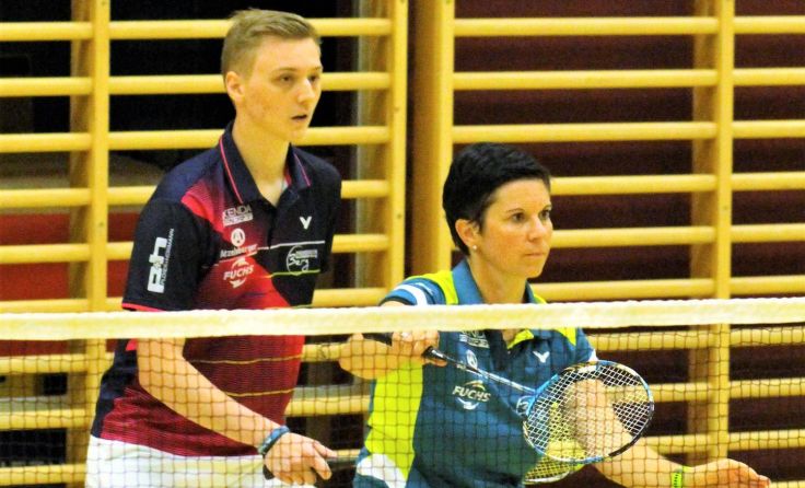 Lukas Mittermayr und Tina Füreder feierten einen Erfolg im Mixed. Foto: BC Raiffeisen Alkoven