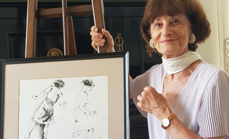 Renate Koblinger zeigt ihre Arbeiten. (Foto: Medienfrau)