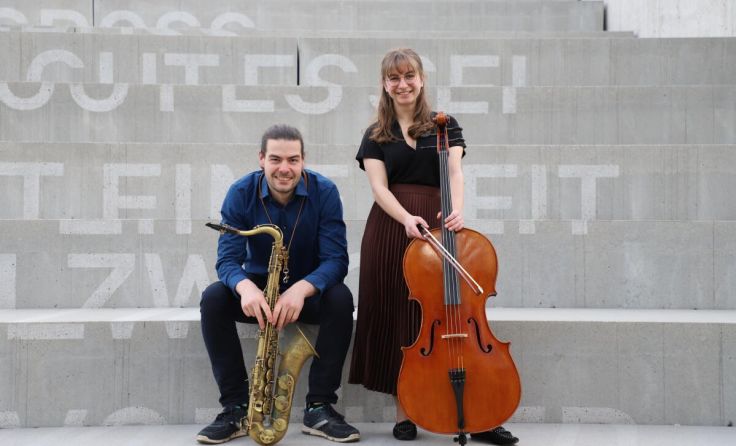 Die Solisten Št?pán Flagar (Saxophon) und Lida Limmer (Violoncello) (Foto: ABPU)