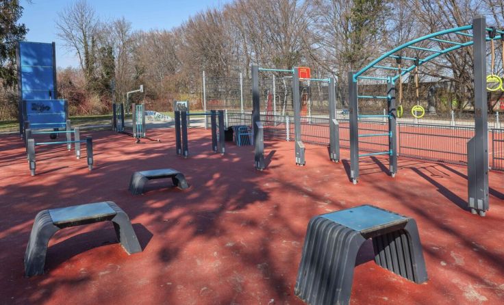 Die neue Multisportanlage mit Funcourt im Sternpark (Foto: Stadt Linz/Michael Dworschak)