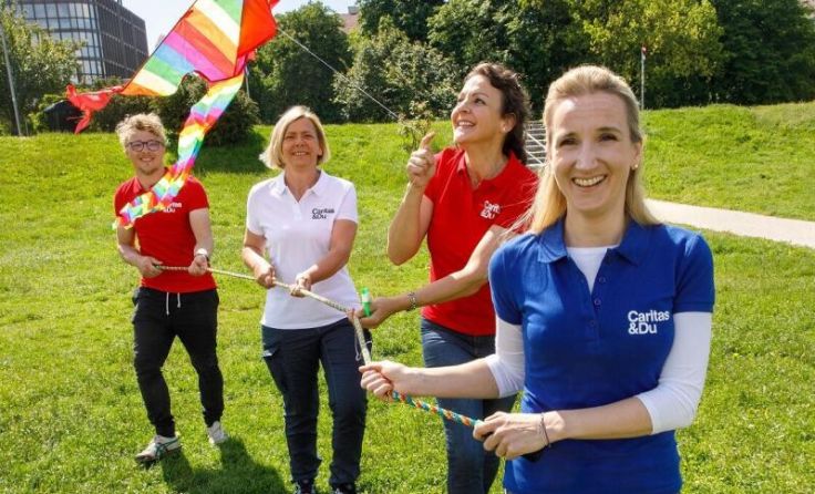 Caritas-Mitarbeiterinnen geben Einblick in ihre Arbeit. (Foto: Caritas/Wakolbinger)