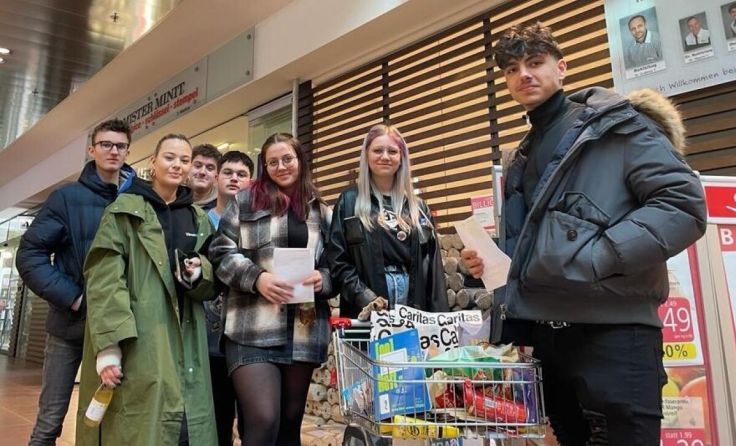 V. l.: Alexander, Emilie, Fabian, Koray, Julia, Selina und Leonhard (Foto: Caritas)