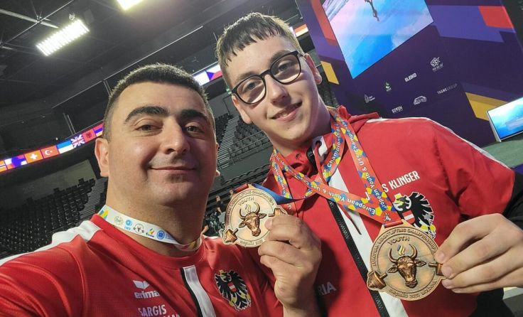 Vereinskollegen Sargis Martirosjan (l.) und Jonas Klinger (Foto: Sargis Martirosjan)