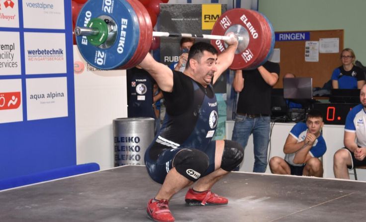 Sargis Martirosjan holte Platz drei im Reißen mit 166 Kilo (Foto: Conny Högg)