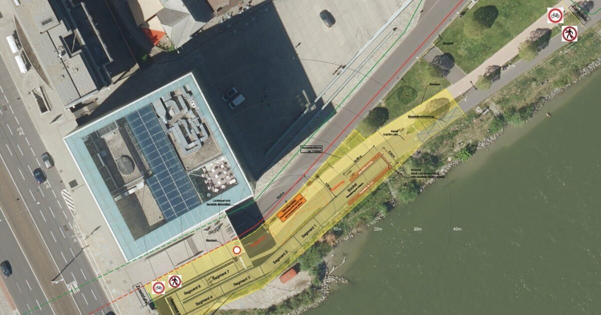 Construction begins on wider ramp at the Ars Electronica Center