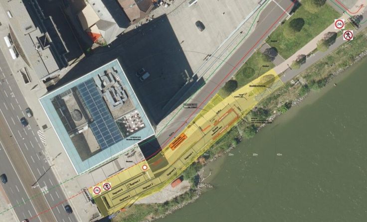 Ein Plan von der Baustelle (Foto: Stadt Linz)