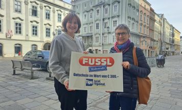 Vom Glücksengerl in Linz überrascht