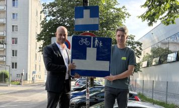 Linz kennzeichnet offene Sackgassen für Fußgänger und Radfahrer
