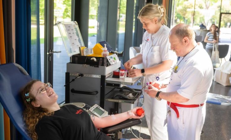Die JKU Linz ist Blutspendemeisterin in Oberösterreich (Foto: JKU)