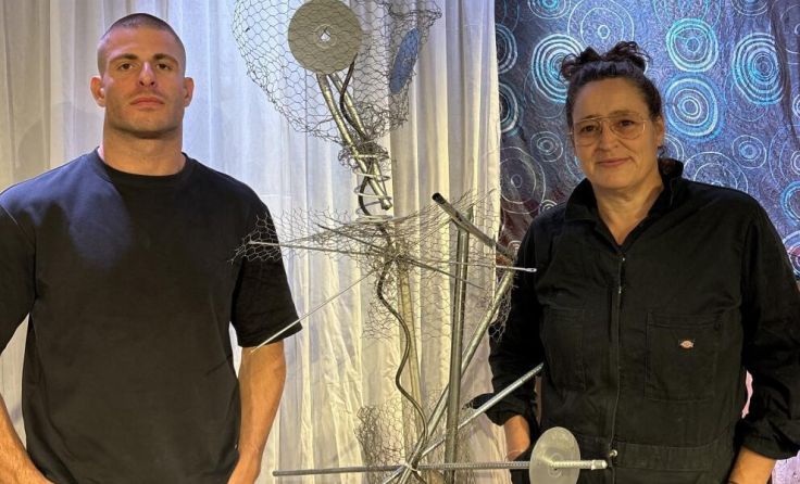 Theaterchef und Schauspieler Max Ortner mit Regisseurin Christine Eder (Foto: Linzer Kellertheater)