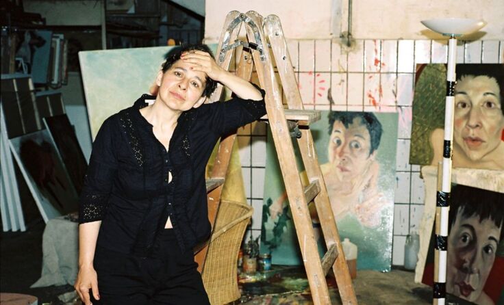 Mara Mattuschka in ihrem Atelier. Foto: Manfred Pauker