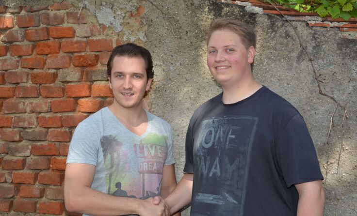JVP-Bezirksobmann Gerald Weilbuchner (l.) gratulierte Philipp Huber zur Wahl.