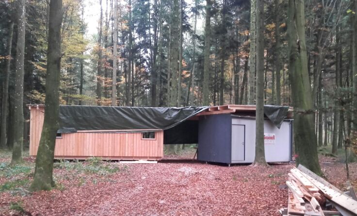 Am 5. November war der Gruppenraum schon beinahe fertiggestellt.