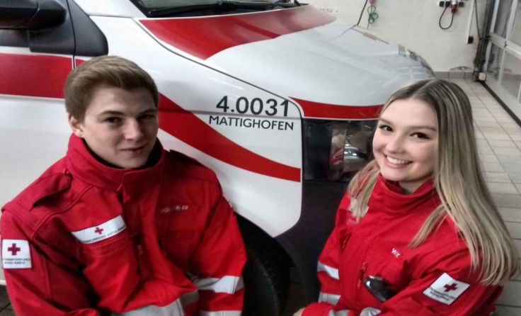 Florian Mühlburger und Catherine Wecko. Foto: RK OÖ