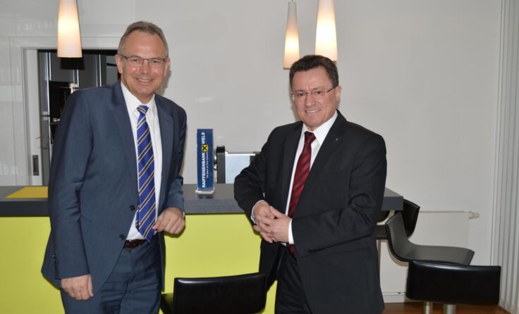 Die Geschäftsleiter Stadlberger (l.) und Riedl werden auch den Vorstand bilden. 
